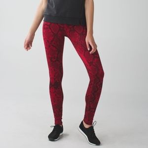 Lululemon 🧿 Wunder Under Pant (Hi-Rise) Ziggy Snake Red Tide Cranberry